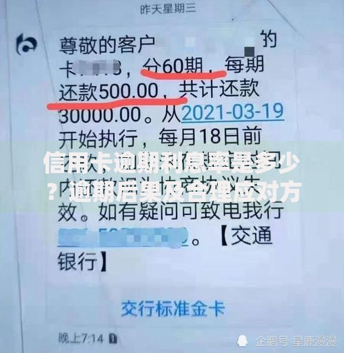 信用卡逾期利息率是多少？逾期后果及合理应对方案解析