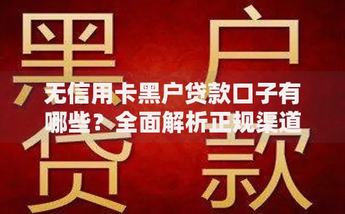 无信用卡黑户贷款口子有哪些？全面解析正规渠道与风险