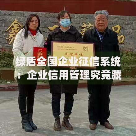 绿盾全国企业征信系统：企业信用管理究竟藏着哪些秘密？