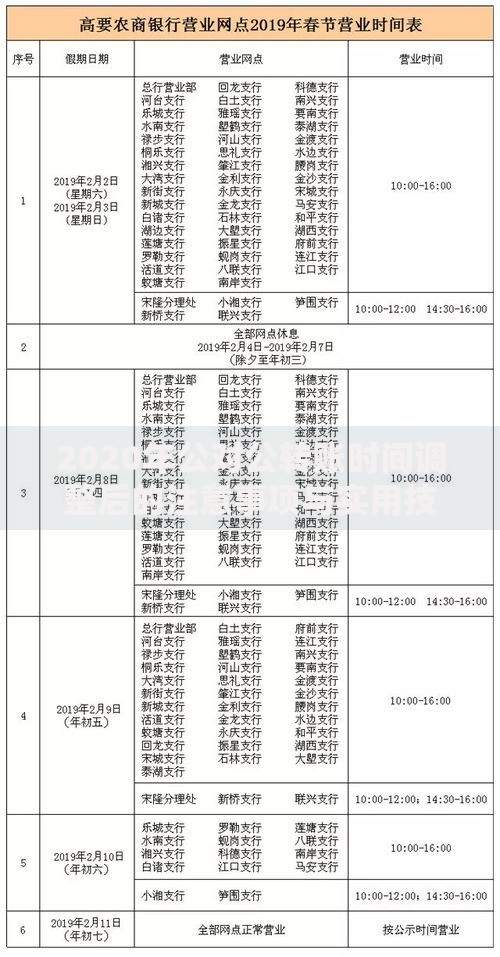 2020年公对公转账时间调整后的注意事项与实用技巧