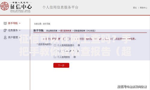征信可以在网上查吗？手把手教你轻松查报告（超详细攻略）