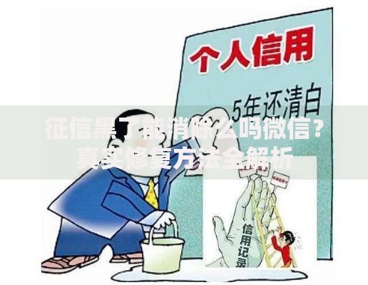 征信黑了能消除么吗微信？真实修复方法全解析