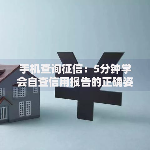 手机查询征信：5分钟学会自查信用报告的正确姿势