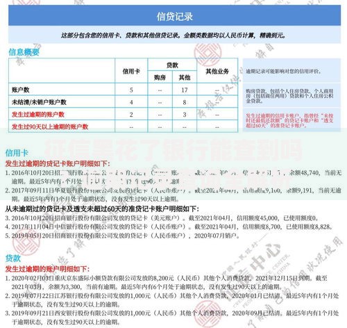 征信黑花了银行能查到吗？逾期记录查询全解析