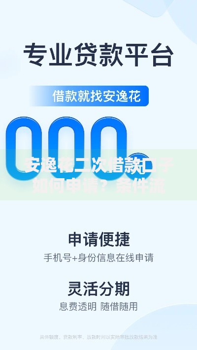 安逸花二次借款口子如何申请？条件流程全解析
