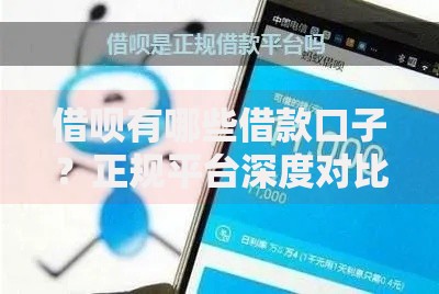 借呗有哪些借款口子？正规平台深度对比指南