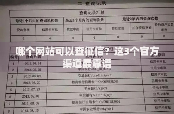 哪个网站可以查征信？这3个官方渠道最靠谱