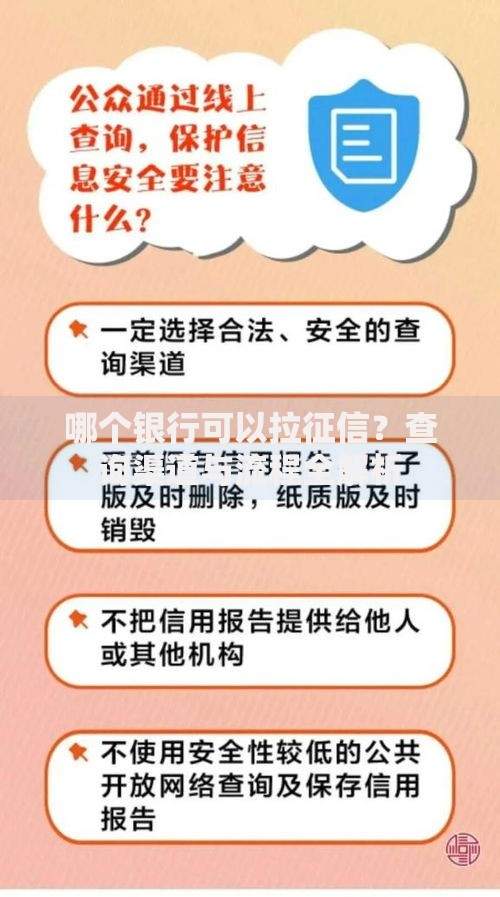 哪个银行可以拉征信？查询渠道与流程全解析