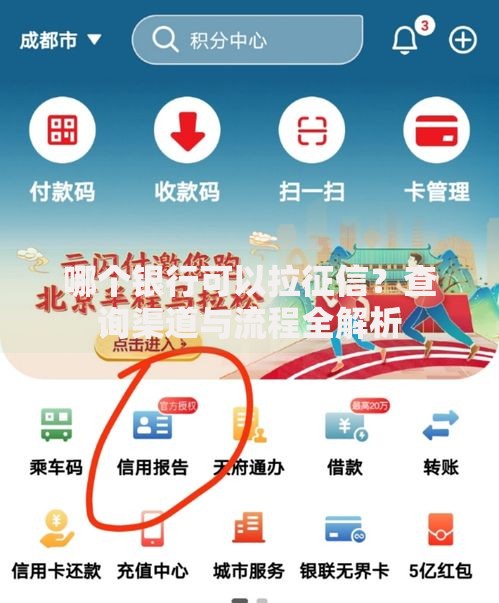 哪个银行可以拉征信？查询渠道与流程全解析