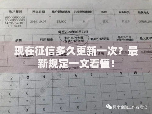 现在征信多久更新一次？最新规定一文看懂！