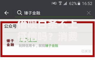 借呗白条不上征信吗？消费信贷与征信关系深度解析