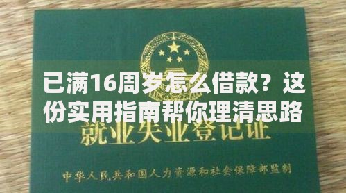 已满16周岁怎么借款？这份实用指南帮你理清思路