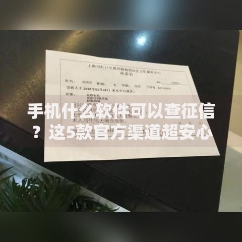 手机什么软件可以查征信？这5款官方渠道超安心