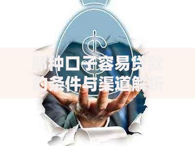 那种口子容易贷款的条件与渠道解析 那种口子容易贷款的条件与渠道解析