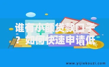 谁有小额贷款口子？如何快速申请低息正规渠道