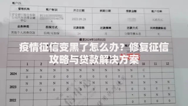 疫情征信变黑了怎么办？修复征信攻略与贷款解决方案