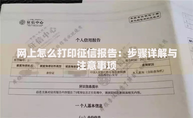 网上怎么打印征信报告：步骤详解与注意事项