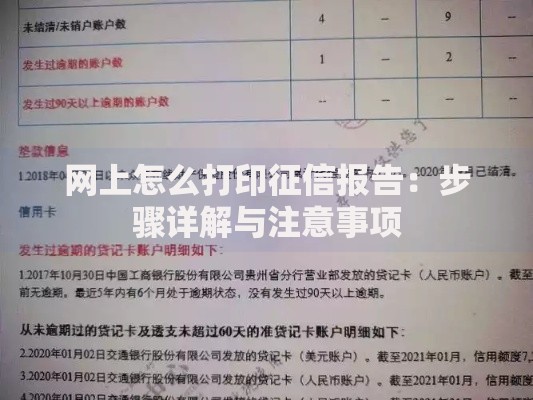 网上怎么打印征信报告：步骤详解与注意事项