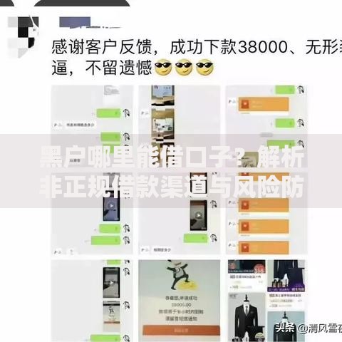 黑户哪里能借口子？解析非正规借款渠道与风险防范
