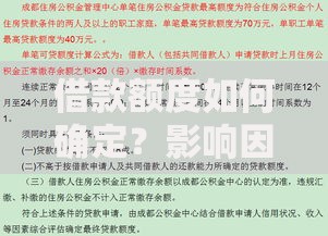 借款额度如何确定？影响因素与提升技巧全解析