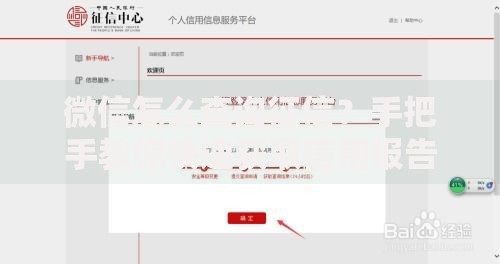 微信怎么查询征信？手把手教你快速获取信用报告
