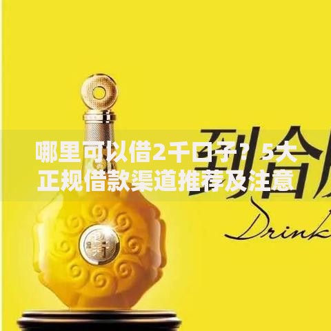 哪里可以借2千口子？5大正规借款渠道推荐及注意事项