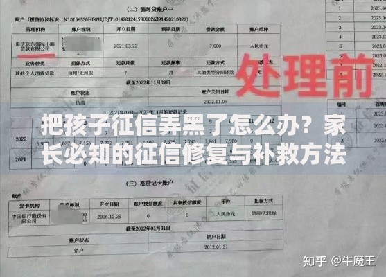 把孩子征信弄黑了怎么办？家长必知的征信修复与补救方法