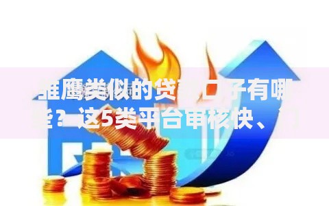 雏鹰类似的贷款口子有哪些？这5类平台审核快、门槛低