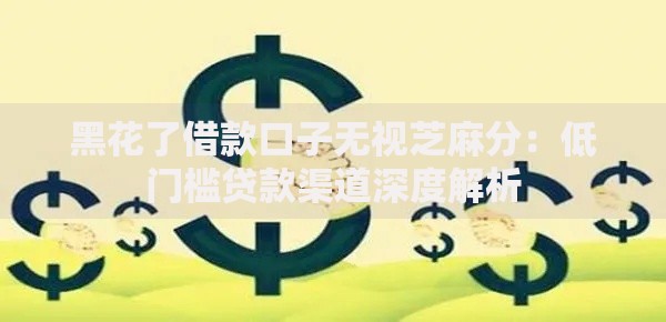 黑花了借款口子无视芝麻分：低门槛贷款渠道深度解析