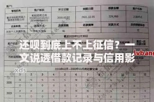 还呗到底上不上征信？一文说透借款记录与信用影响