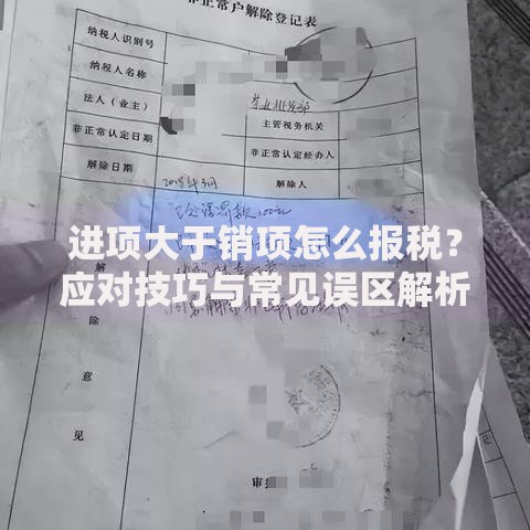 进项大于销项怎么报税？应对技巧与常见误区解析