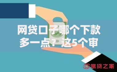 网贷口子哪个下款多一点？这5个审核宽松渠道通过率高