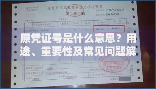 原凭证号是什么意思？用途、重要性及常见问题解析