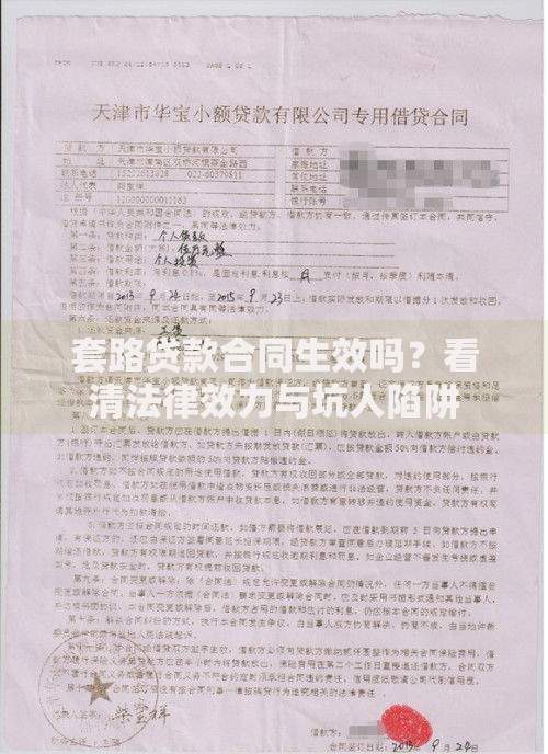 套路贷款合同生效吗？看清法律效力与坑人陷阱