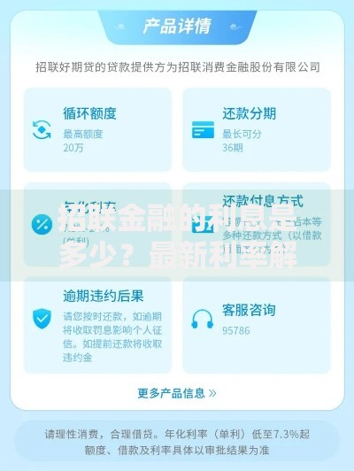 招联金融的利息是多少？最新利率解析与省钱技巧