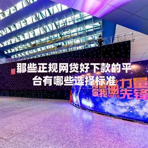那些正规网贷好下款的平台有哪些选择标准