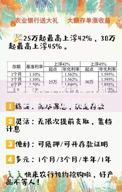 中国农业银行存款利率解析：最新标准与实用存钱技巧