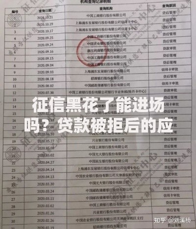 征信黑花了能进场吗？贷款被拒后的应对策略解析