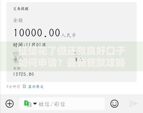 征信花了但还款良好口子如何申请？最新贷款攻略解析