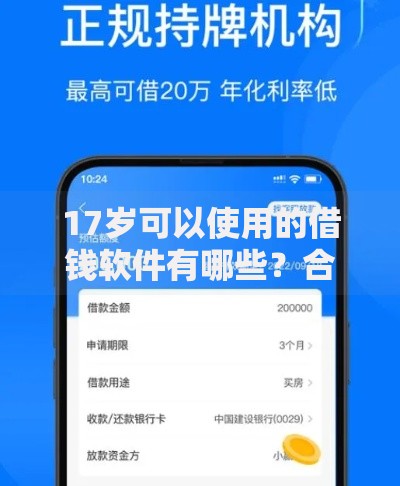 17岁可以使用的借钱软件有哪些？合法安全平台深度解析