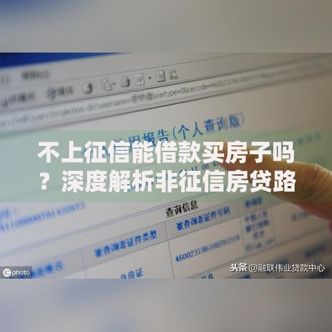 不上征信能借款买房子吗？深度解析非征信房贷路径与风险