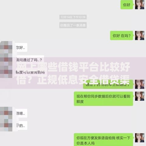 网上哪些借钱平台比较好借？正规低息安全借贷渠道解析