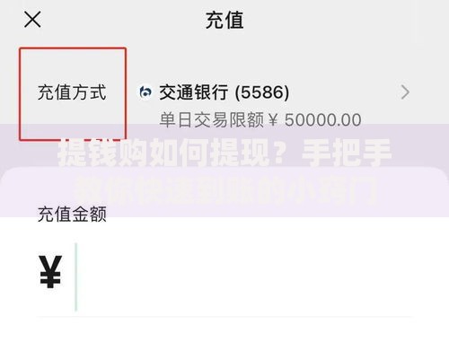 提钱购如何提现？手把手教你快速到账的小窍门