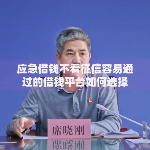 应急借钱不看征信容易通过的借钱平台如何选择