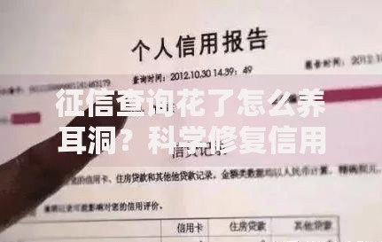 征信查询花了怎么养耳洞？科学修复信用记录的完整指南
