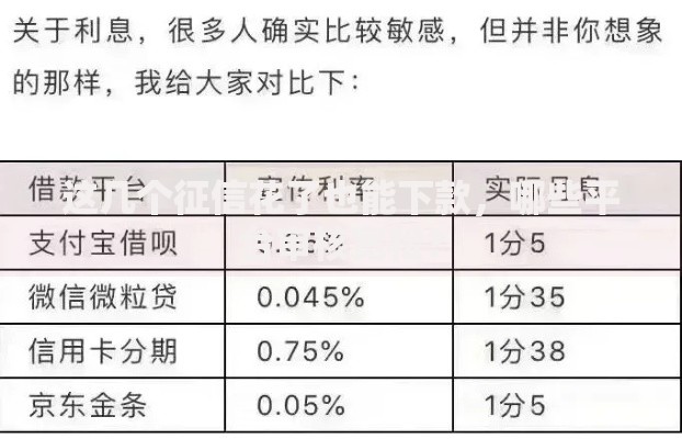 这几个征信花了也能下款，哪些平台审核宽松？