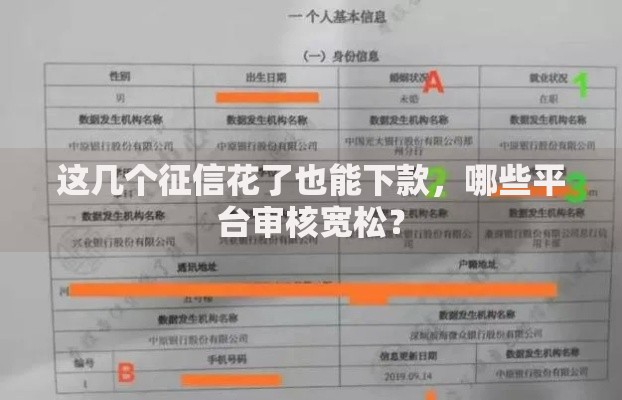 这几个征信花了也能下款，哪些平台审核宽松？