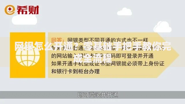 网银怎么开通？零基础手把手教你完成全流程