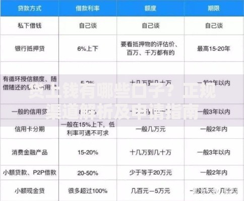 贷上钱有哪些口子？正规渠道解析及申请指南