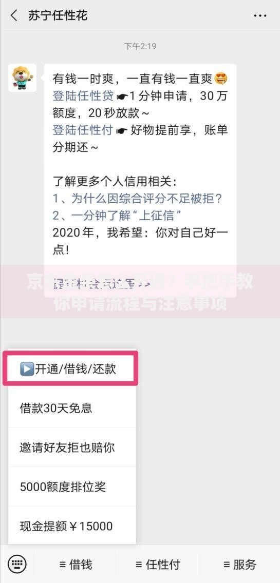 京东金条怎么开通？手把手教你申请流程与注意事项